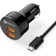 AUKEY CC-T8 mobile device charger Black Auto