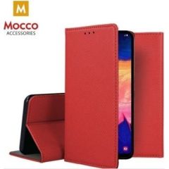 Mocco Smart Magnet Book Case Grāmatveida Maks Telefonam Samsung Galaxy S22 Ultra 5G Sarkans