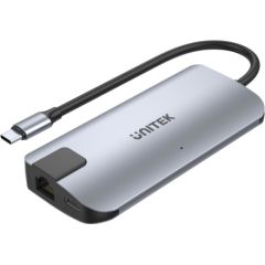 UNITEK uHUB P5+ USB 2.0 Type-C 10000 Mbit/s Black, Grey
