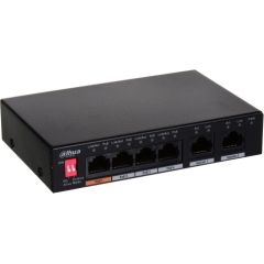 Dahua Technology PFS3006-4ET-60 network switch Unmanaged Fast Ethernet (10/100) Power over Ethernet (PoE) Black
