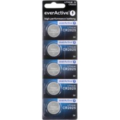 Lithium battery mini everActive CR2025 - blister 5 pcs.