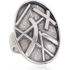 Серебряное кольцо #2101675(POx-Bk), Серебро	925°, оксид (покрытие), Размер: 18, 7.9 гр.