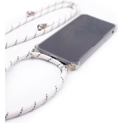 Evelatus Samsung A50 Case with rope White Stripes Transparent