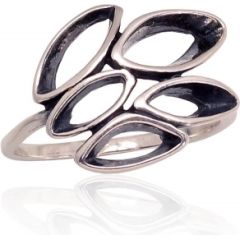 Серебряное кольцо #2101765(POx-Bk), Серебро	925°, оксид (покрытие), Размер: 17.5, 2.8 гр.