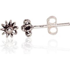 Sudraba auskari-puseti #2203455(POx-Bk), Sudrabs	925°, oksids (pārklājums), 0.7 gr. Puseti