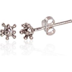 Sudraba auskari-puseti #2203452(POx-Bk), Sudrabs	925°, oksids (pārklājums), 0.7 gr. Puseti