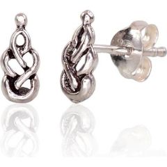 Sudraba auskari-puseti #2203450(POx-Bk), Sudrabs	925°, oksids (pārklājums), 0.5 gr. Puseti