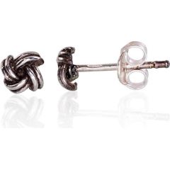 Sudraba auskari-puseti #2203448(POx-Bk), Sudrabs	925°/830, oksids (pārklājums), 0.6 gr. Puseti