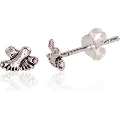 Sudraba auskari-puseti #2203432(POx-Bk), Sudrabs	925°, oksids (pārklājums), 0.5 gr. Puseti