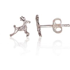 Sudraba auskari-puseti #2203399(POx-Bk), Sudrabs	925°, oksids (pārklājums), 0.5 gr. Puseti