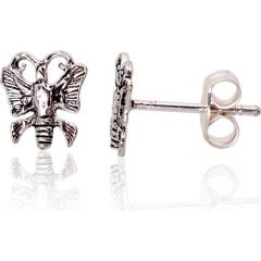 Sudraba auskari-puseti #2203373(POx-Bk), Sudrabs	925°, oksids (pārklājums), 0.7 gr. Puseti