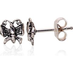 Sudraba auskari-puseti #2203372(POx-Bk), Sudrabs	925°, oksids (pārklājums), 0.6 gr. Puseti