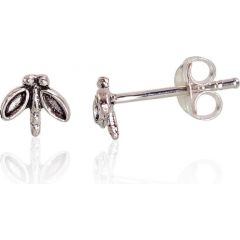 Sudraba auskari-puseti #2203370(POx-Bk), Sudrabs	925°, oksids (pārklājums), 0.5 gr. Puseti