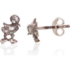 Sudraba auskari-puseti #2203361(POx-Bk), Sudrabs	925°, oksids (pārklājums), 0.6 gr. Puseti