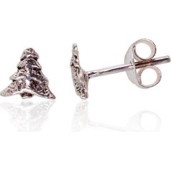 Sudraba auskari-puseti #2203353(POx-Bk), Sudrabs	925°, oksids (pārklājums), 0.6 gr. Puseti