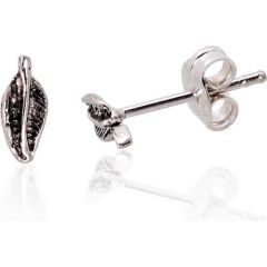 Sudraba auskari-puseti #2203350(POx-Bk), Sudrabs	925°, oksids (pārklājums), 0.5 gr. Puseti