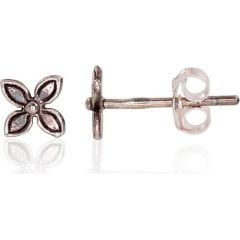 Sudraba auskari-puseti #2203346(POx-Bk), Sudrabs	925°, oksids (pārklājums), 0.5 gr. Puseti