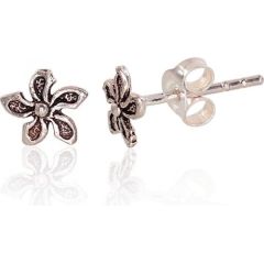 Sudraba auskari-puseti #2203344(POx-Bk), Sudrabs	925°, oksids (pārklājums), 0.5 gr. Puseti