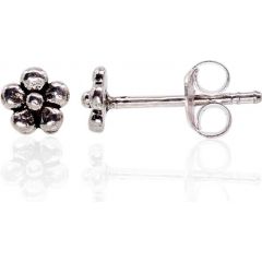 Sudraba auskari-puseti #2203339(POx-Bk), Sudrabs	925°, oksids (pārklājums), 0.5 gr. Puseti