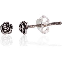 Sudraba auskari-puseti #2203334(POx-Bk), Sudrabs	925°, oksids (pārklājums), 0.5 gr. Puseti