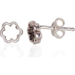 Sudraba auskari-puseti #2203331(POx-Bk), Sudrabs	925°, oksids (pārklājums), 0.6 gr. Puseti