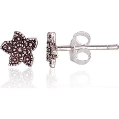 Sudraba auskari-puseti #2203328(POx-Bk), Sudrabs	925°, oksids (pārklājums), 0.6 gr. Puseti