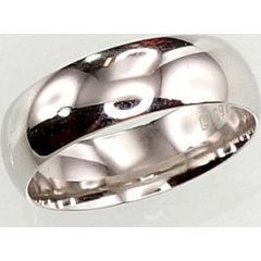 Серебряное обручальное кольцо #2100711(PRH-GR), Серебро	925°, родий (покрытие), Размер: 19, 4.4 гр.