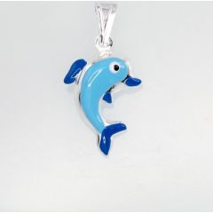 Sudraba kulons #2301150_ML-LB+ML-B, Sudrabs	925°, Juvelieru emalja , 1.4 gr. Ar akmeņiem