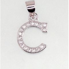 Sudraba kulons - burts #2300765(PRH-GR)_CZ, Sudrabs	925°, rodijs (pārklājums), Cirkoni , 1.4 gr. Burti