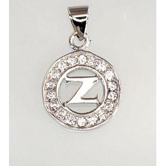 Sudraba kulons - burts #2300643(PRH-GR)_CZ, Sudrabs	925°, rodijs (pārklājums), Cirkoni , 1.3 gr. Burti