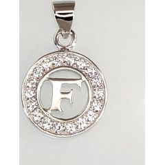 Sudraba kulons - burts #2300627(PRH-GR)_CZ, Sudrabs	925°, rodijs (pārklājums), Cirkoni , 1.1 gr. Burti