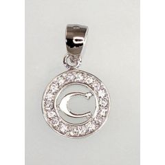Sudraba kulons - burts #2300624(PRH-GR)_CZ, Sudrabs	925°, rodijs (pārklājums), Cirkoni , 1.1 gr. Burti