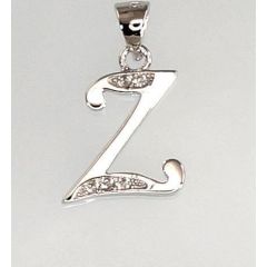 Sudraba kulons - burts #2300621(PRH-GR)_CZ, Sudrabs	925°, rodijs (pārklājums), Cirkoni , 0.9 gr. Burti