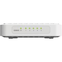 Netgear Switch GS605 Unmanaged, Desktop, 1 Gbps (RJ-45) ports quantity 5, Power supply type Single