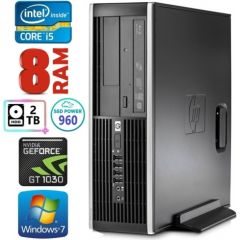 HP 8100 Elite SFF i5-750 8GB 960SSD+2TB GT1030 2GB DVD WIN7Pro