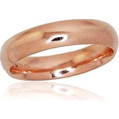 Laulību zelta gredzens #1100726(AU-R) (Comfort fit, Gredzena biezums 4.5mm), Sarkanais zelts	585°, Izmērs: 17, 4.69 gr.