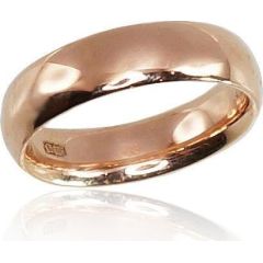 Laulību zelta gredzens #1100271(AU-R) (Gredzena biezums 5mm , atvieglināts), Sarkanais zelts	585°, Izmērs: 22.5, 3.55 gr.