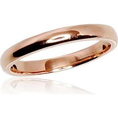 Золотое обручальное кольцо #1100001(AU-R) (Толщина кольца 2.5mm), Красное золото	585°, Размер: 22, 3.38 гр.