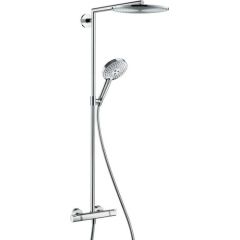 Hansgrohe Raindance Select S 300 1jet Showerpipe ar augšējo dušu, rokas dušas klausuli un termostatu, hroms