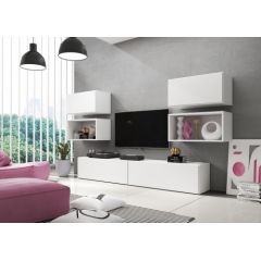 Cama Meble Cama living room furniture set ROCO 3 (2xRO3+2xRO4+2xRO1) white/white/white