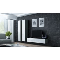 Cama Meble Cama Living room cabinet set VIGO 9 grey/white gloss