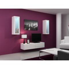 Cama Meble Cama Living room cabinet set VIGO 8 white/white gloss