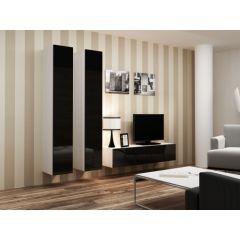 Cama Meble Cama Living room cabinet set VIGO 9 white/black gloss