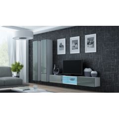 Cama Meble Cama Living room cabinet set VIGO 19 white/grey gloss