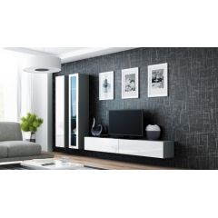Cama Meble Cama Living room cabinet set VIGO 3 grey/white gloss