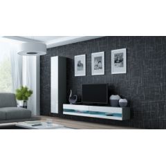 Cama Meble Cama Living room cabinet set VIGO NEW 9 grey/white gloss