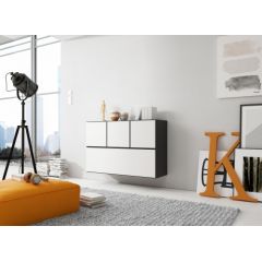 Cama Meble Cama living room furniture set ROCO 13 (RO1 + 3xRO5) black/black/white