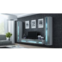 Cama Meble Cama Living room cabinet set VIGO NEW 3 white/grey gloss