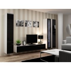 Cama Meble Cama Living room cabinet set VIGO 2 white/black gloss