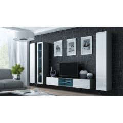 Cama Meble Cama Living room cabinet set VIGO 17 grey/white gloss